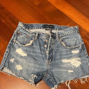 Aeropostale Women's Distressed Blue Jean Shorts